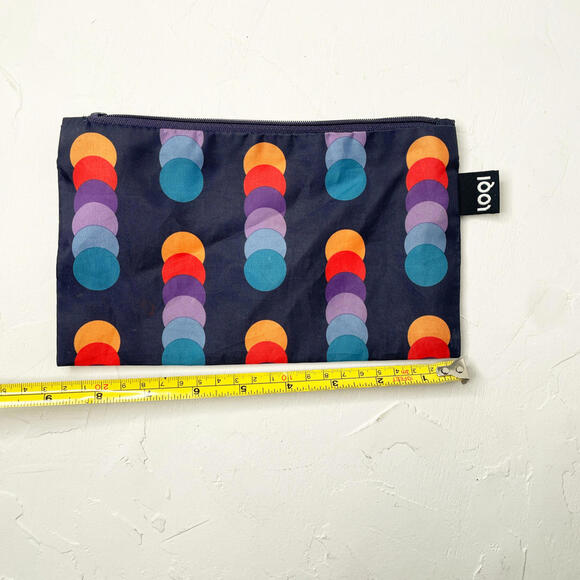 LOQI Set of 3 Colorful Geometric Patterned Pouches - Picture 6 of 7